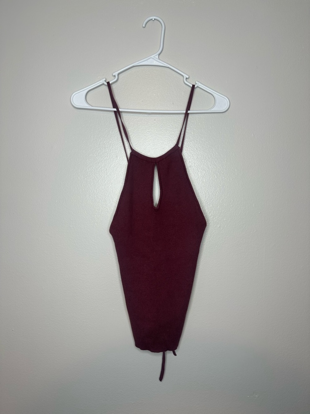 Free People Intimates Burgundy Halter Keyhole Cami Size M